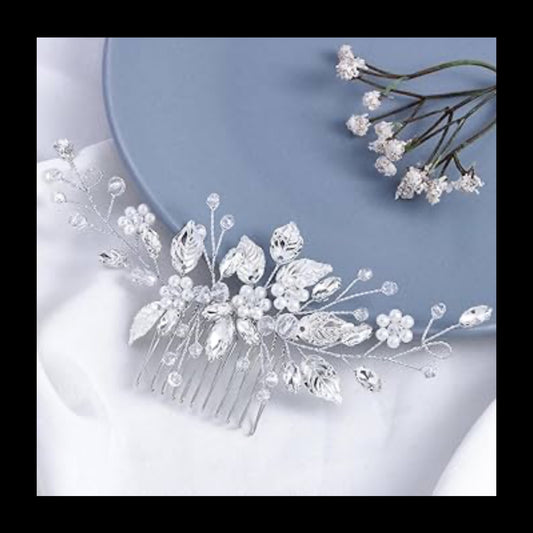 Silver Rhinestone Hairpiece