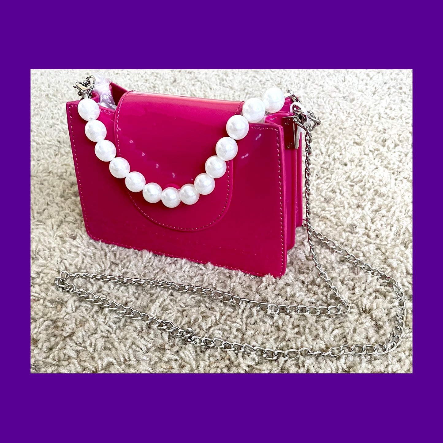 Hot Pink Pearl Purse