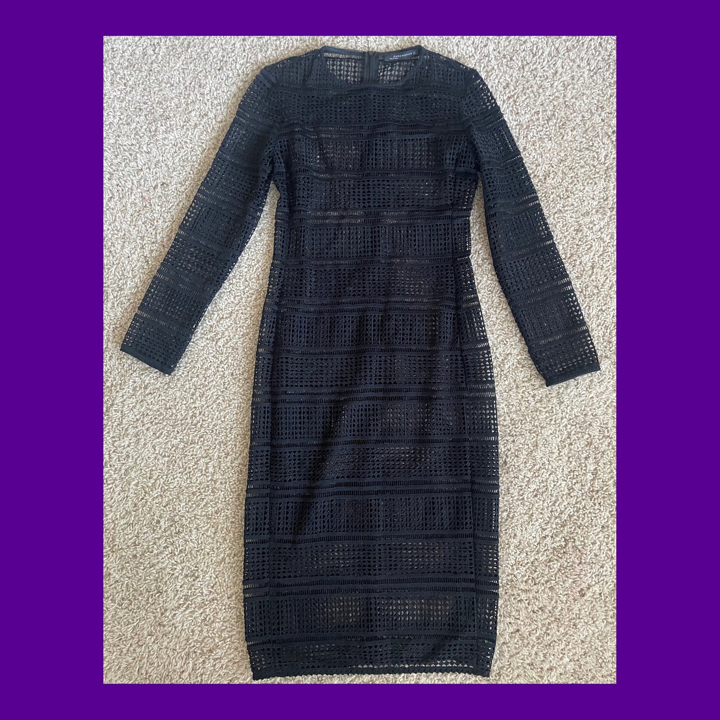 Zara Black Openwork Dress