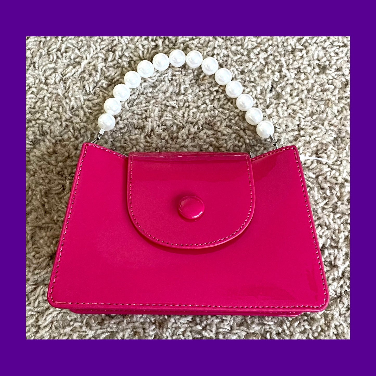 Hot Pink Pearl Purse