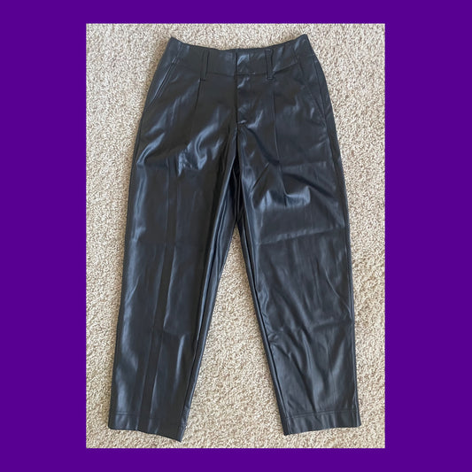 Black Faux Leather Pants