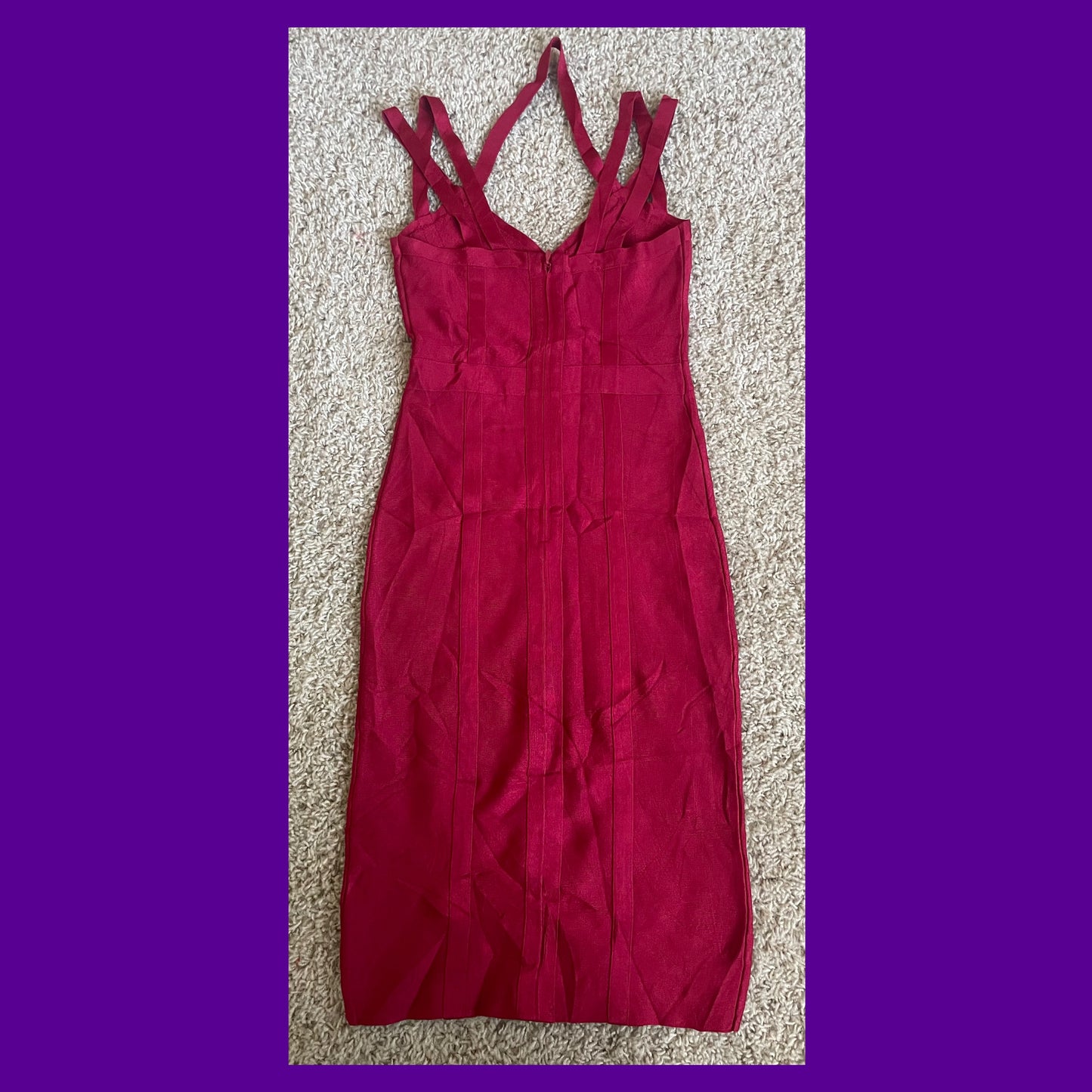 Bebe Red Bodycon Mini Night Out Dress