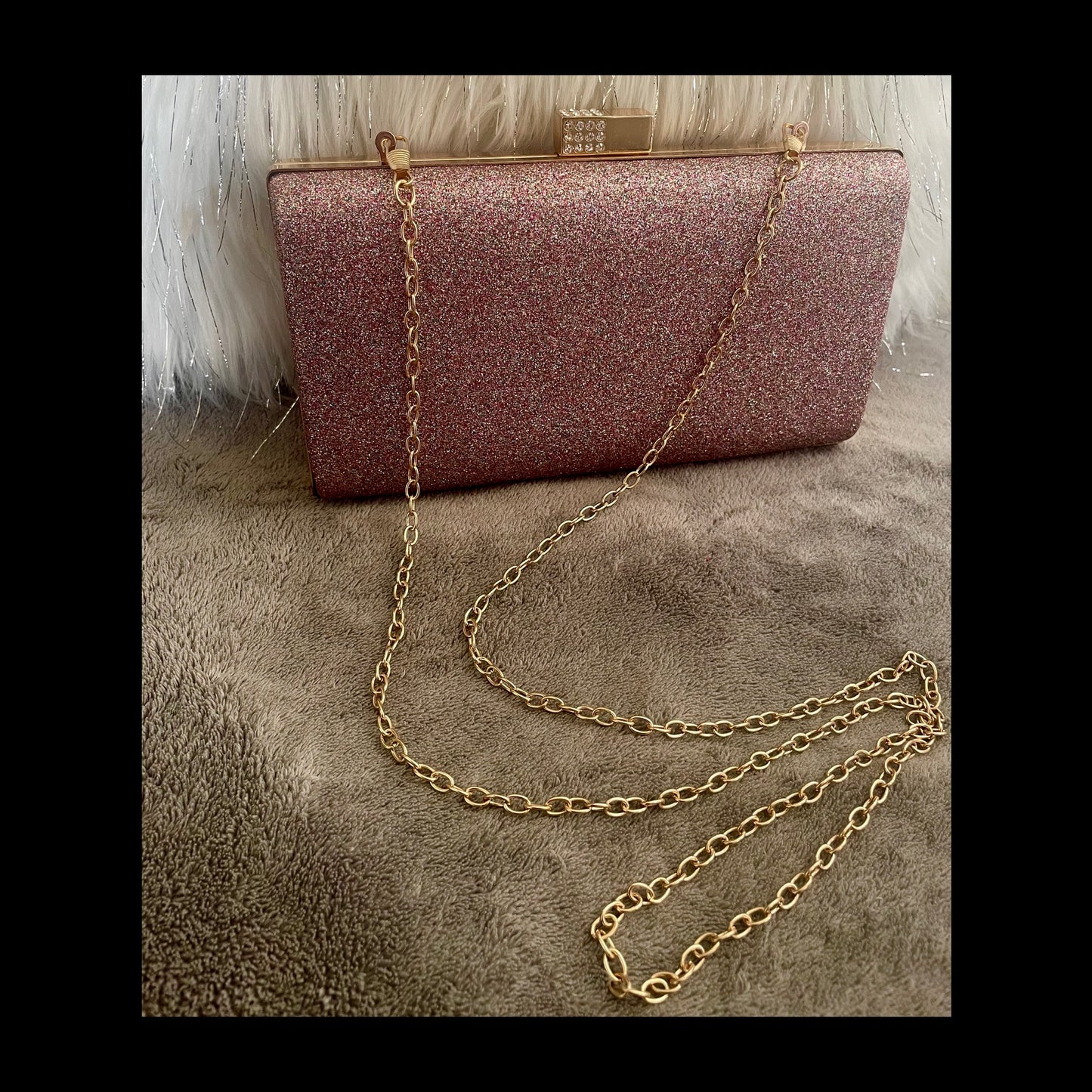 Pink Shimmer Clutch Purse