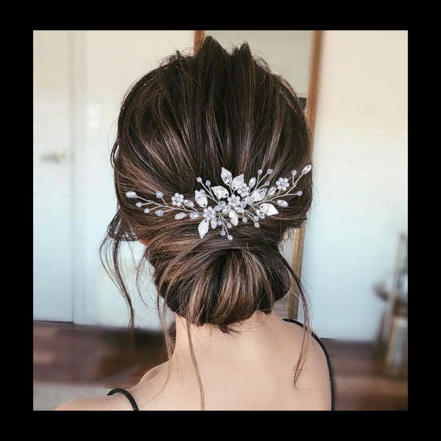 Silver Rhinestone Hairpiece