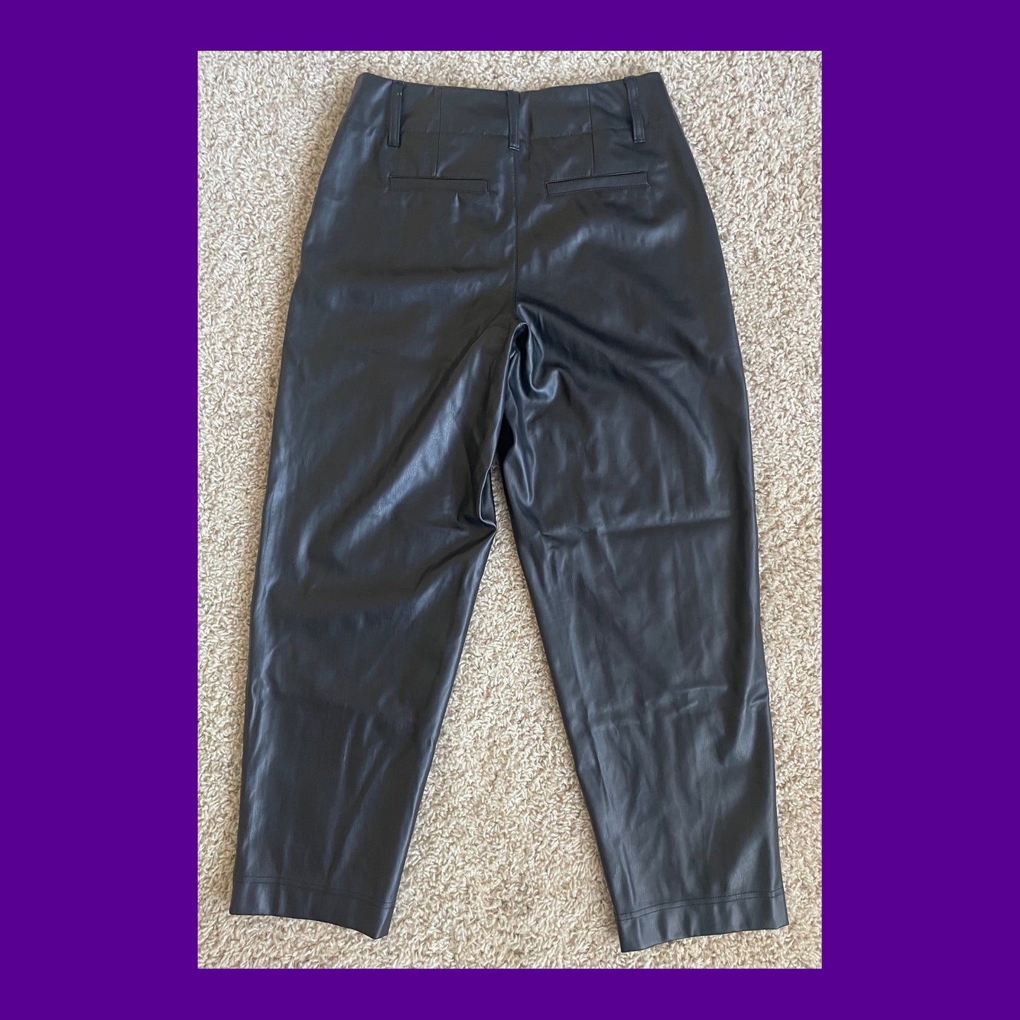 Black Faux Leather Pants